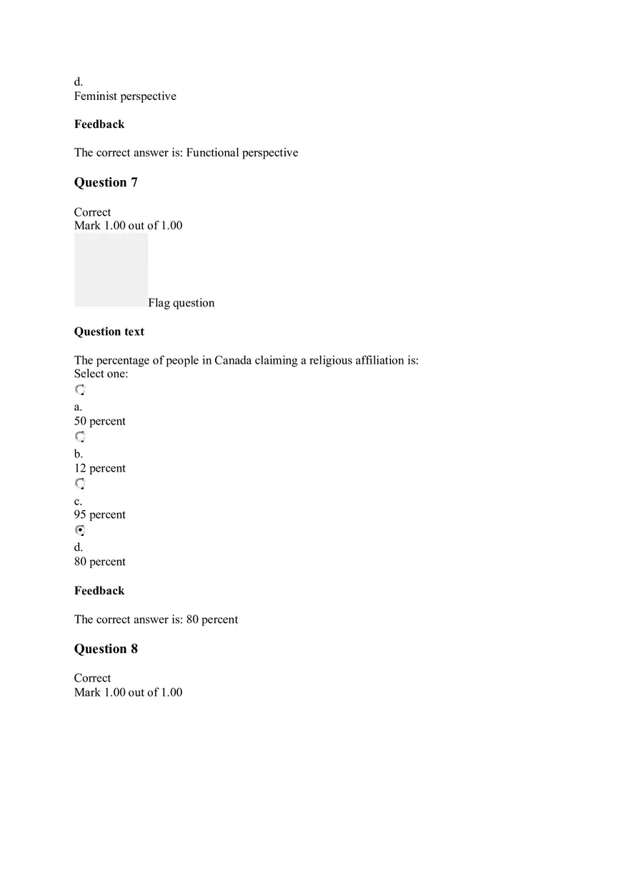 Sociology Quiz Unit 6 - Page 10