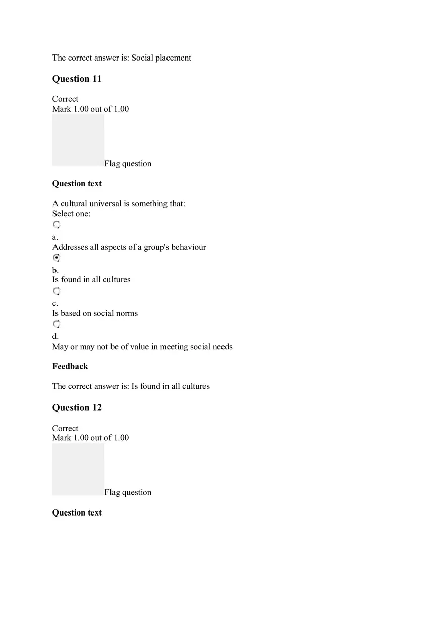 Sociology Quiz Unit 6 - Page 13