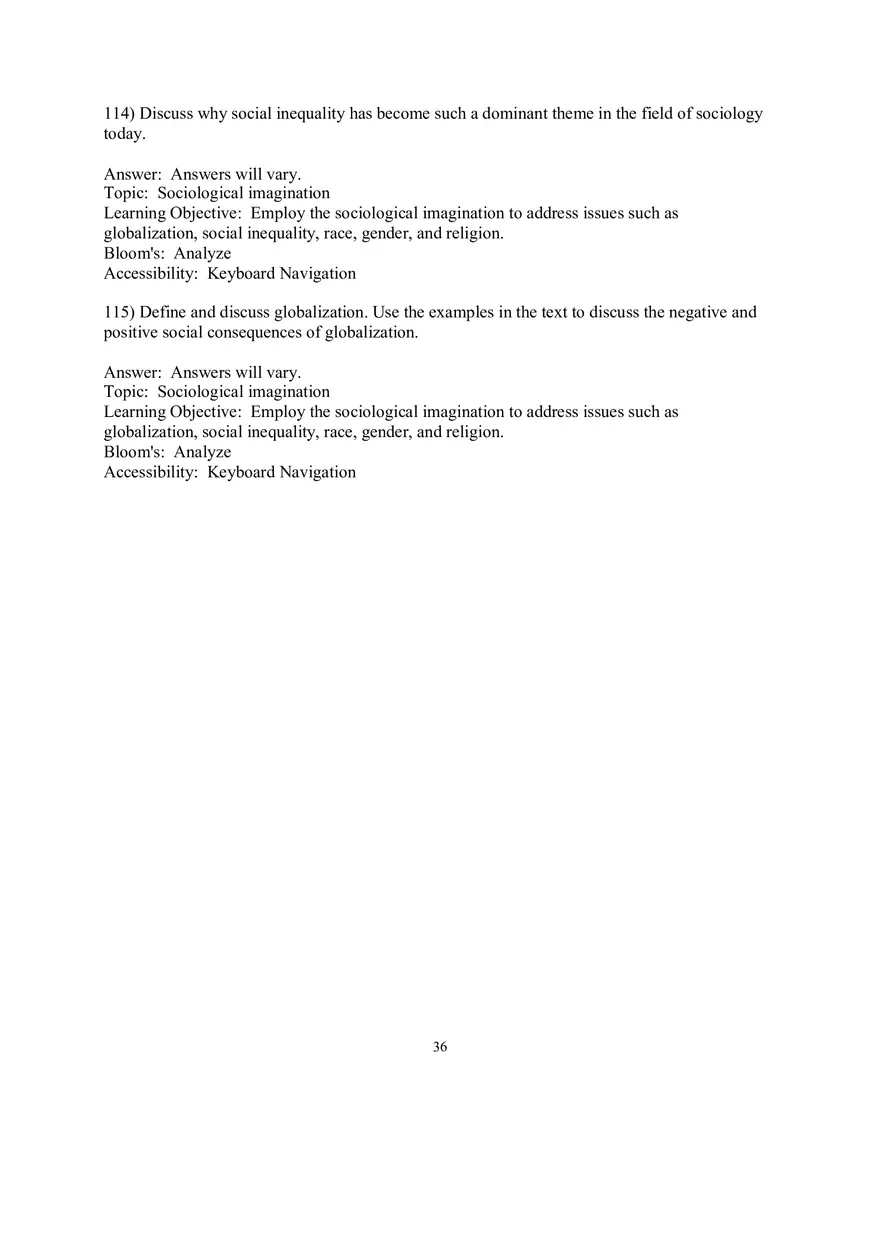 Chapter 01 Understanding Sociology Answers 4 - Page 9