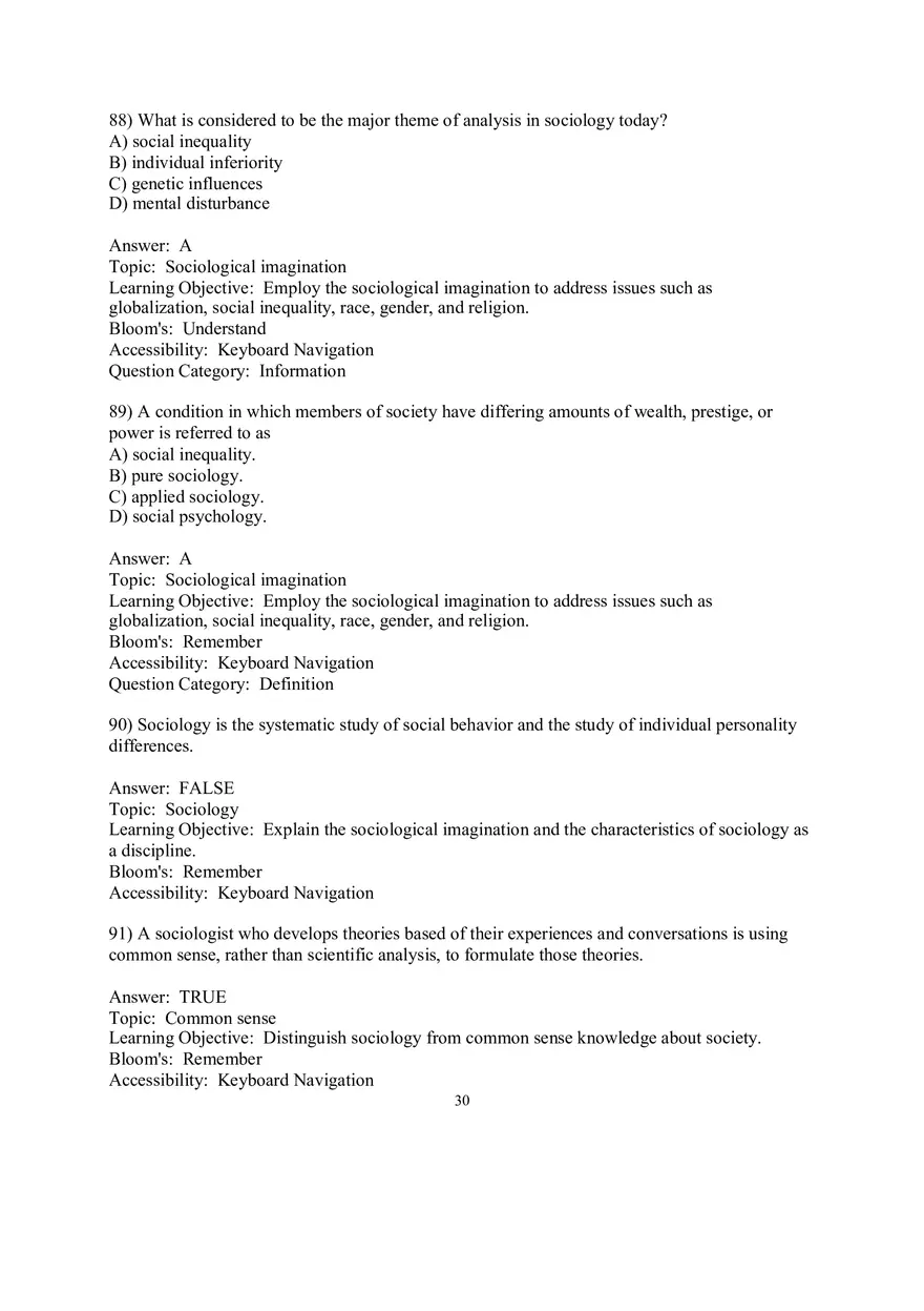 Chapter 01 Understanding Sociology Answers 4 - Page 3