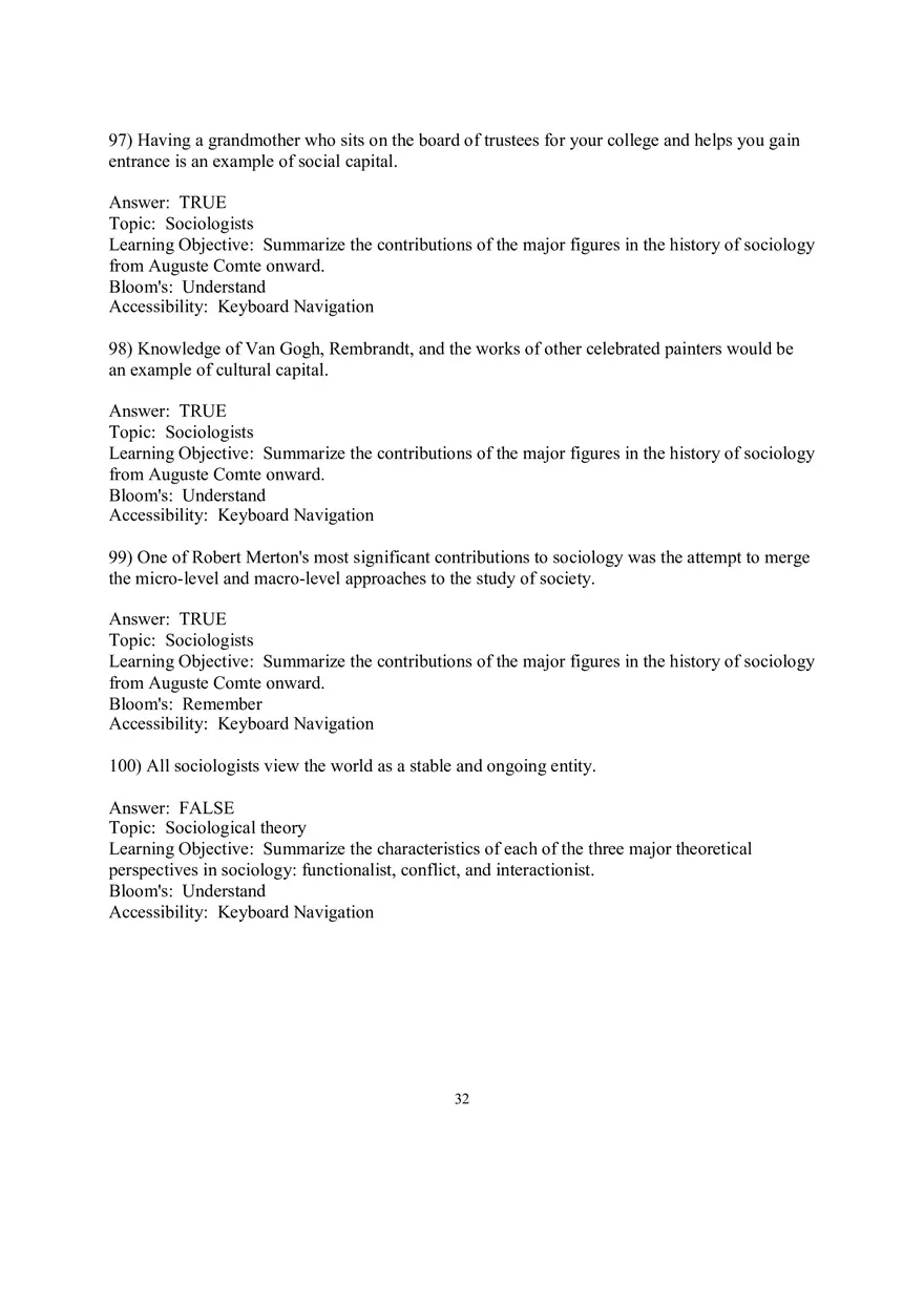 Chapter 01 Understanding Sociology Answers 4 - Page 5