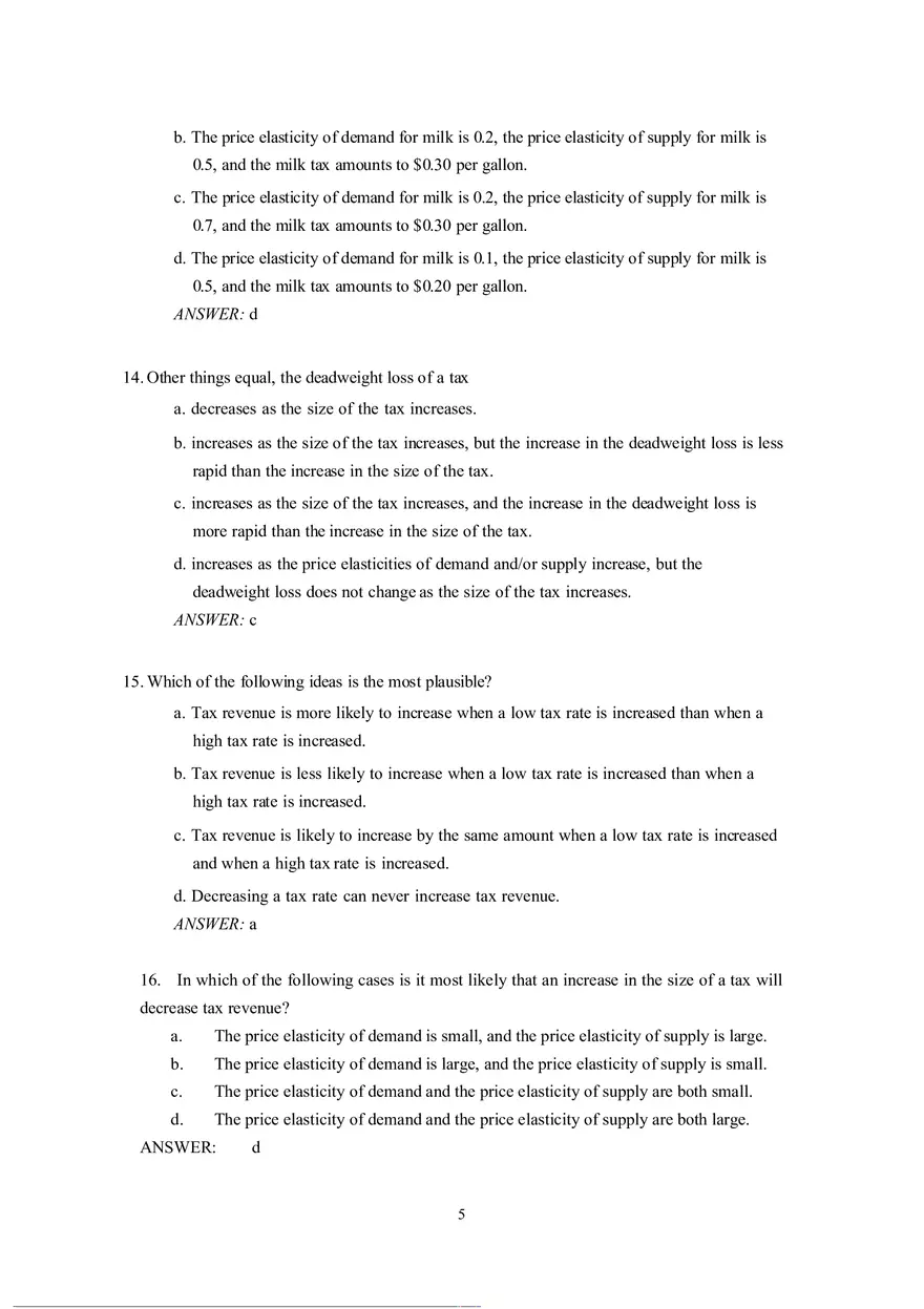 Economics Chapter 8 Key - Page 5