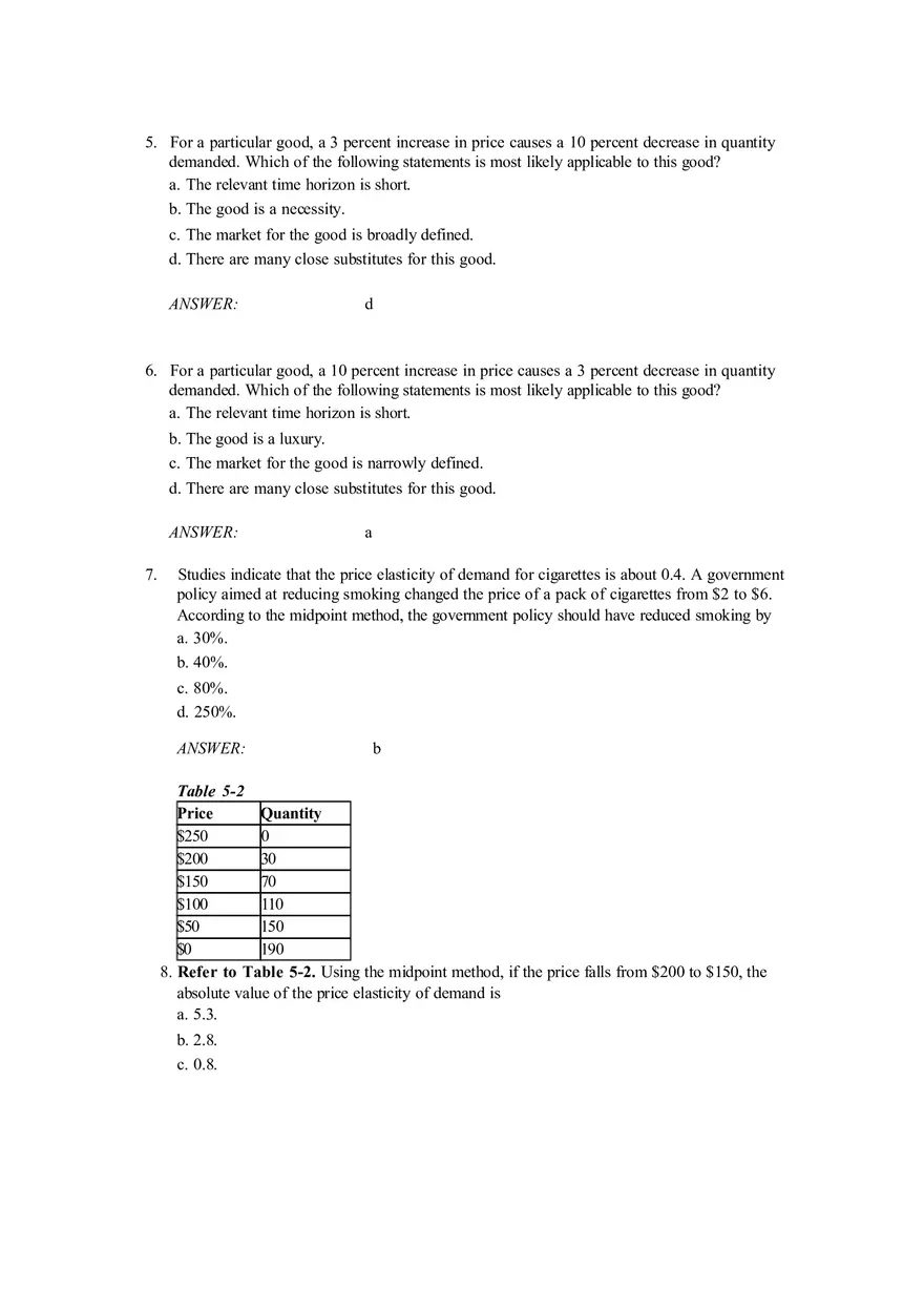 Econ Multiple Choice Answer Key - Page 2