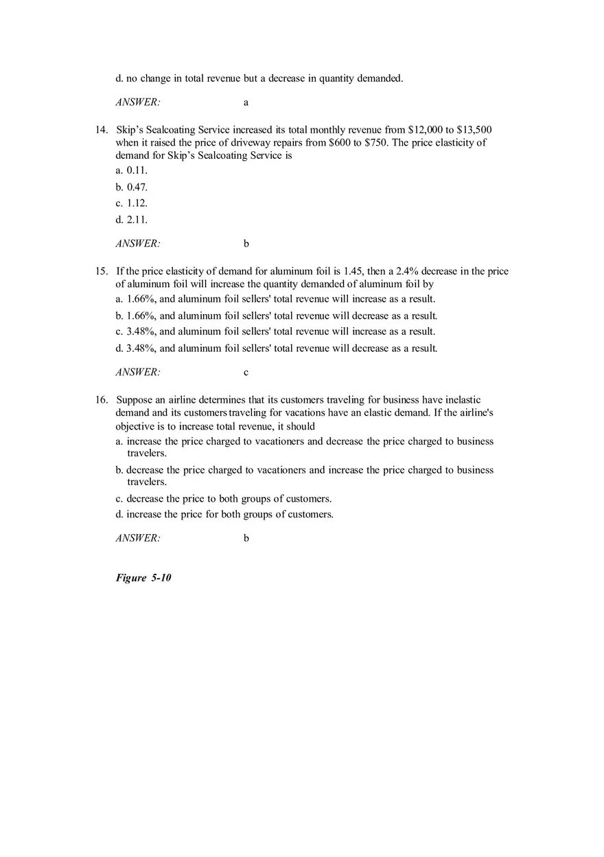 Econ Multiple Choice Answer Key - Page 4