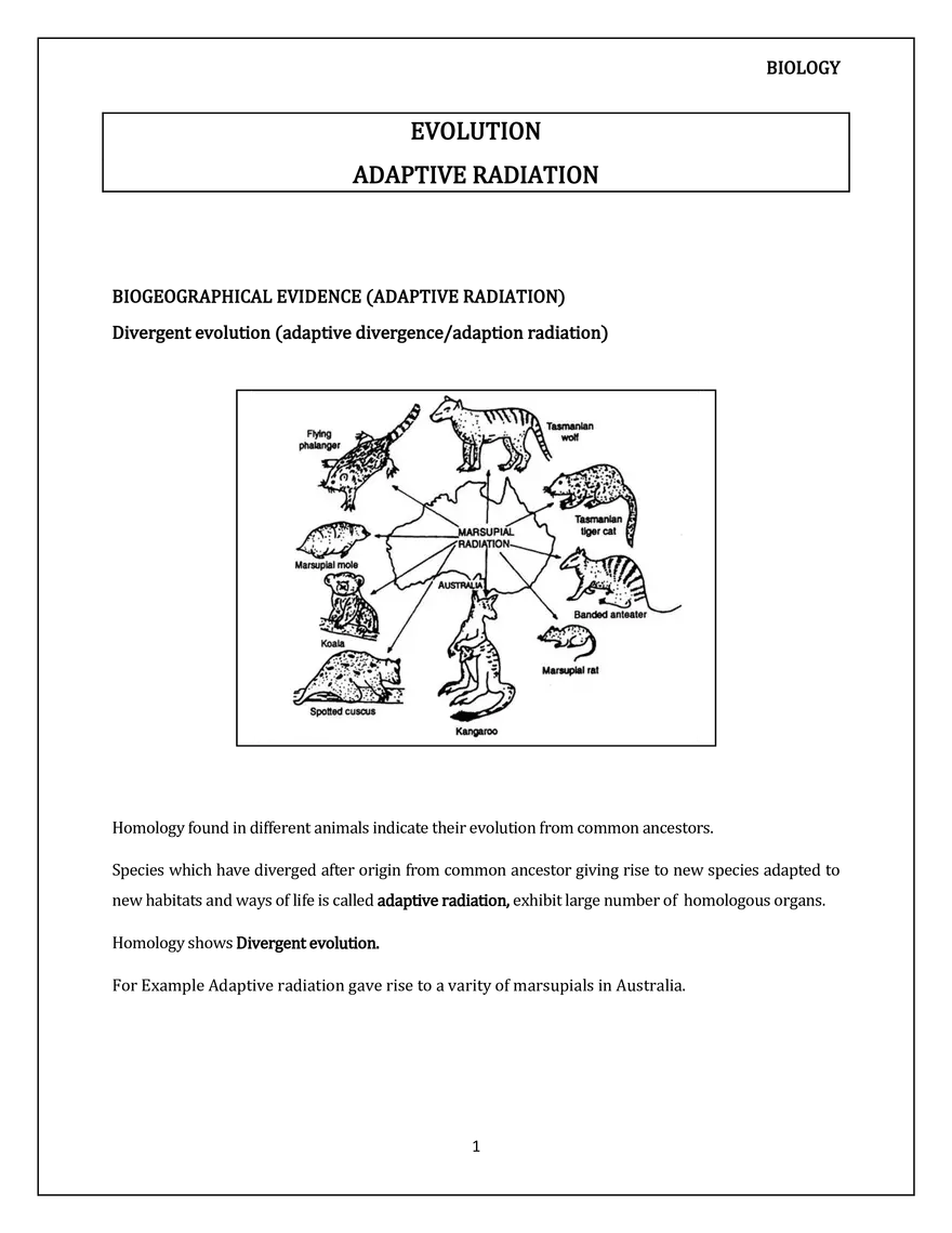 Adaptive Radiation - Page 1