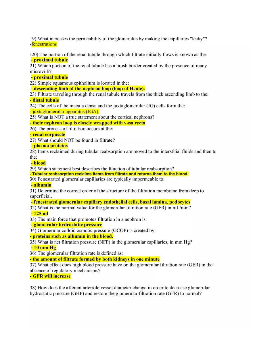 Chapter 24 The Urinary System Key - Page 4