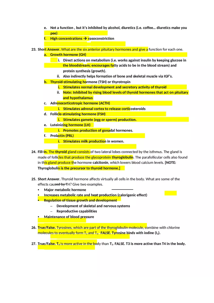 Ch. 16 – The Endocrine System – Answer Key - Page 4
