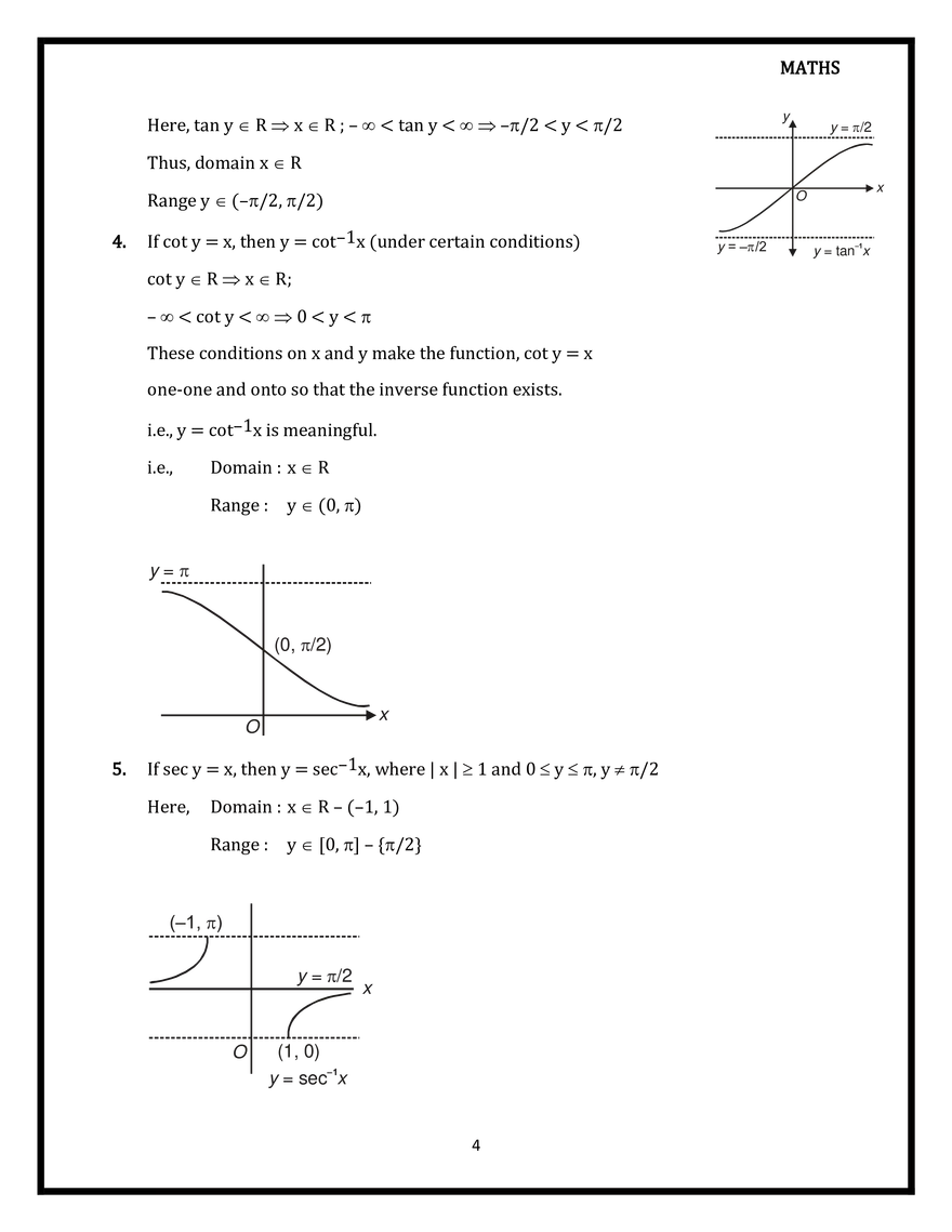Basic Concepts of Inverse Trigonometric Function - Page 4