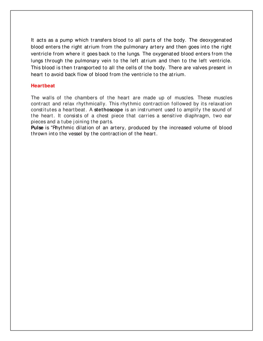 Human Circulatory System - Page 3