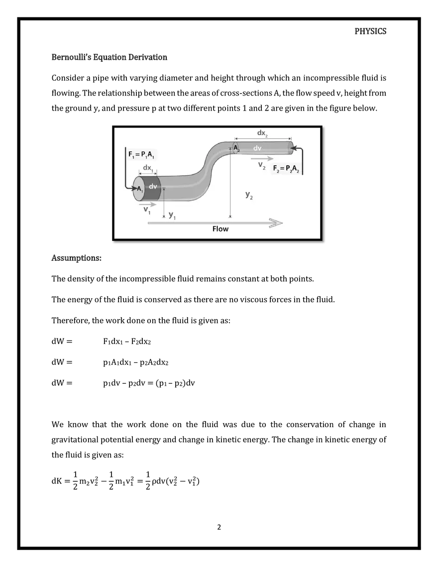 Mechanical Properties of Fluid Bernoulli’s Principle - Page 2