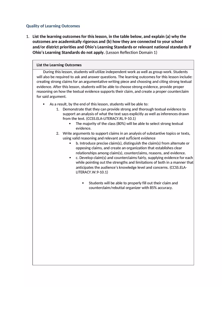 Video Commentary and Reflection Form - Page 2