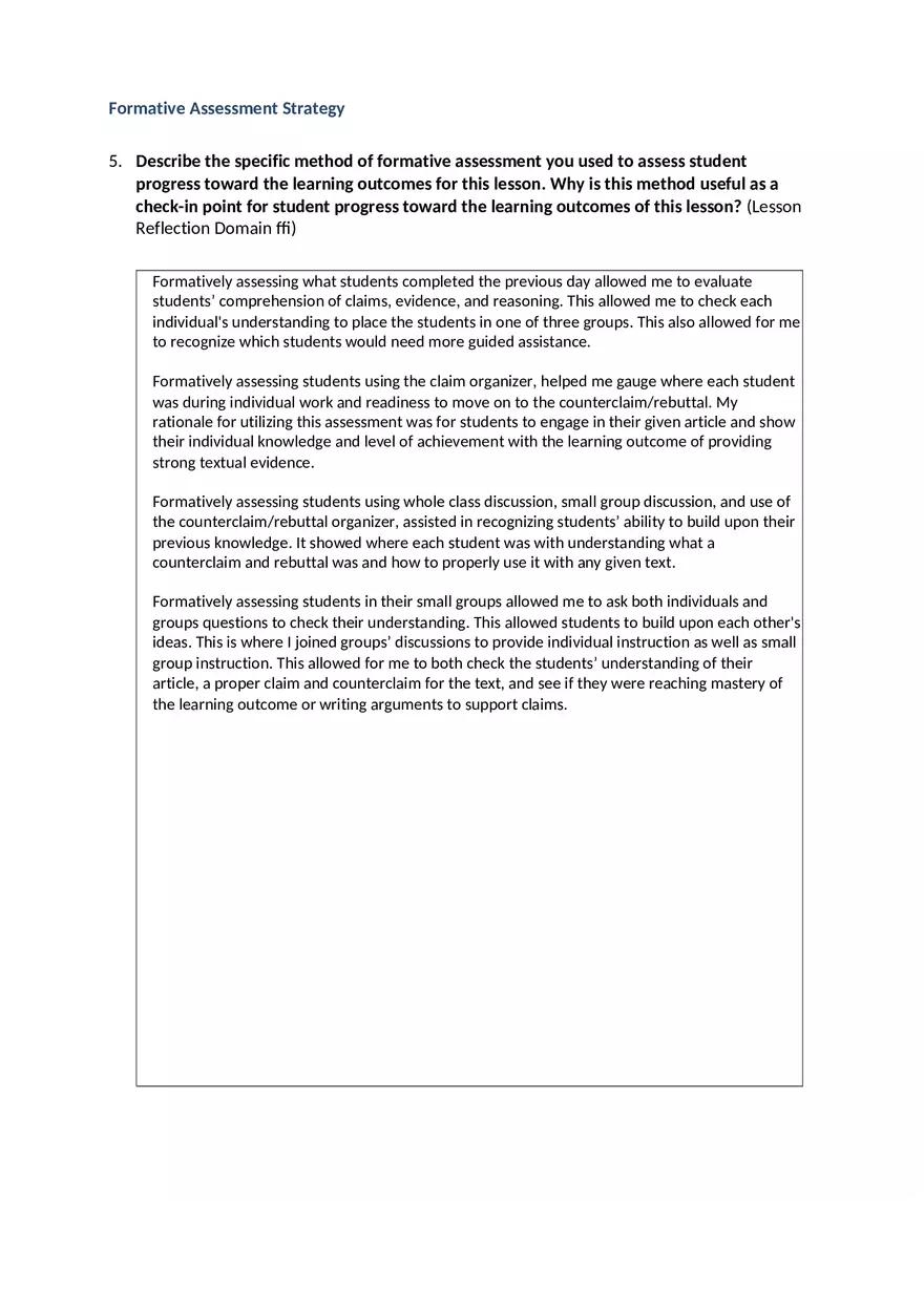 Video Commentary and Reflection Form - Page 3