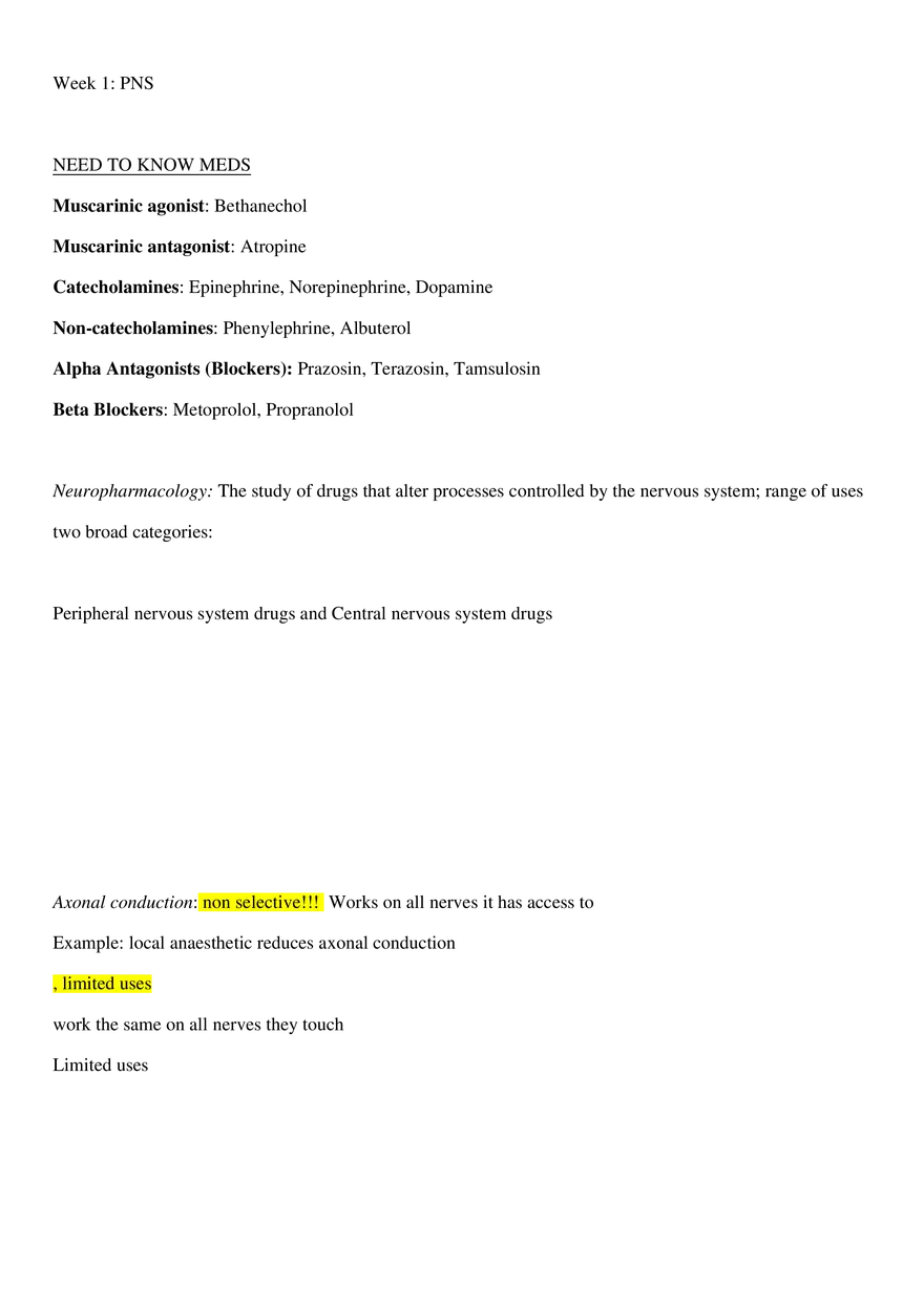 Week 2 Notes PNS Lecture - Page 1