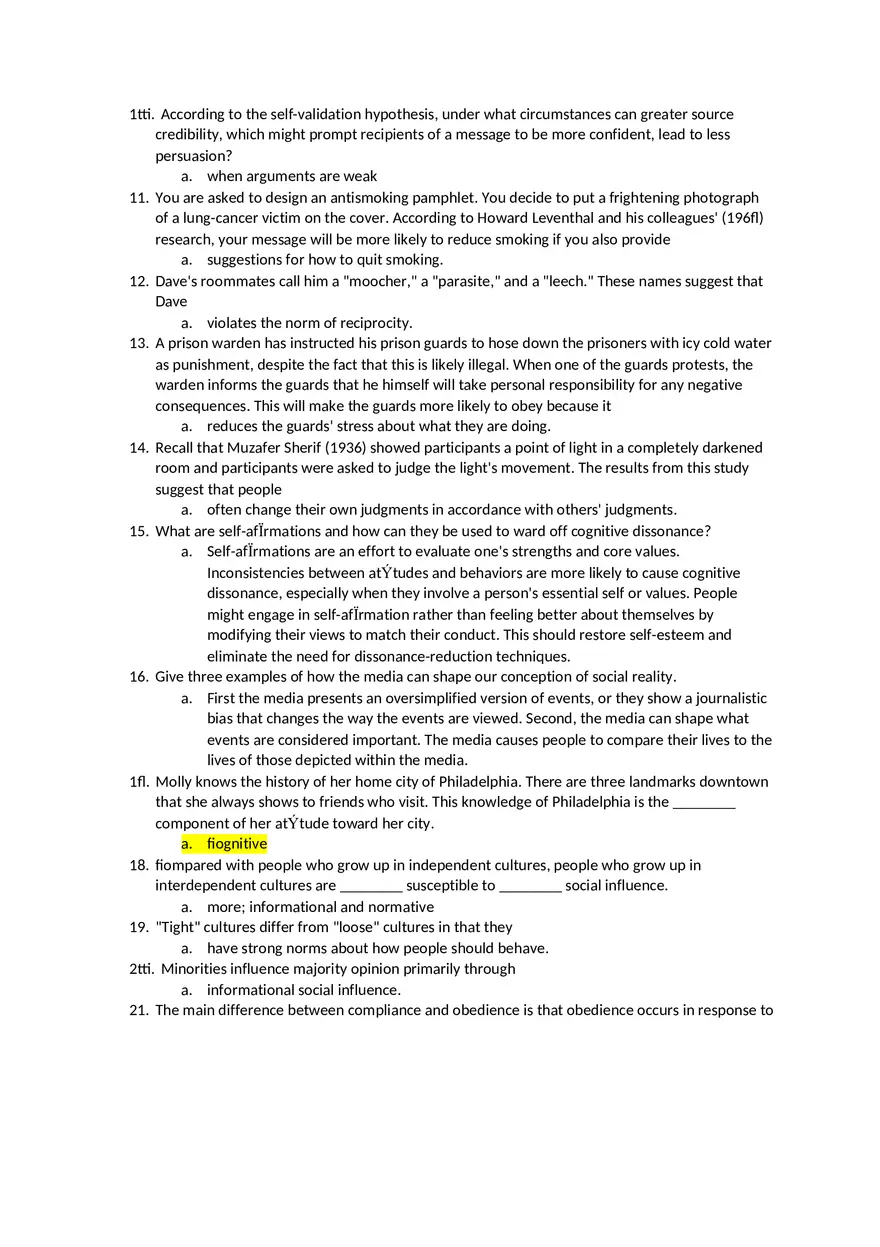 Psychology Exam #2 - Page 2