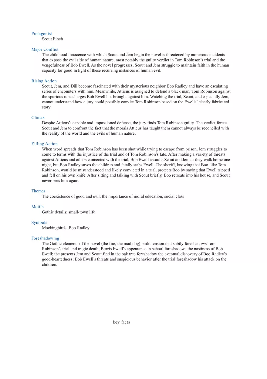 To Kill a Mockingbird Key Facts - Page 2