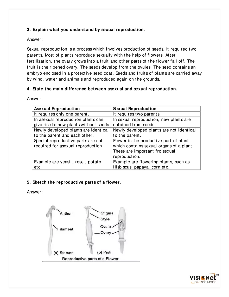 Reproduction in Plants Exercise - Page 4