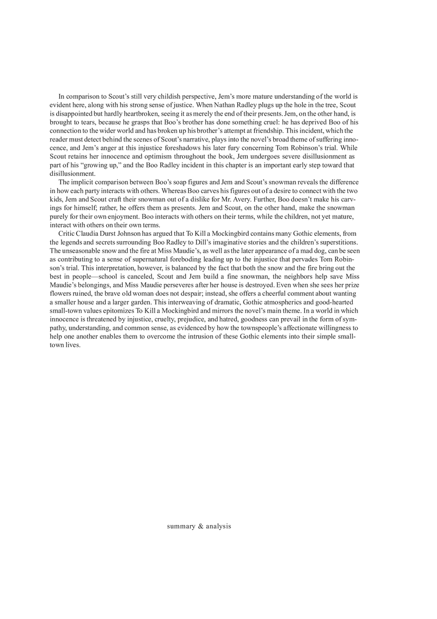 To Kill a Mockingbird Summary & Analysis Ch. 7-8 - Page 2