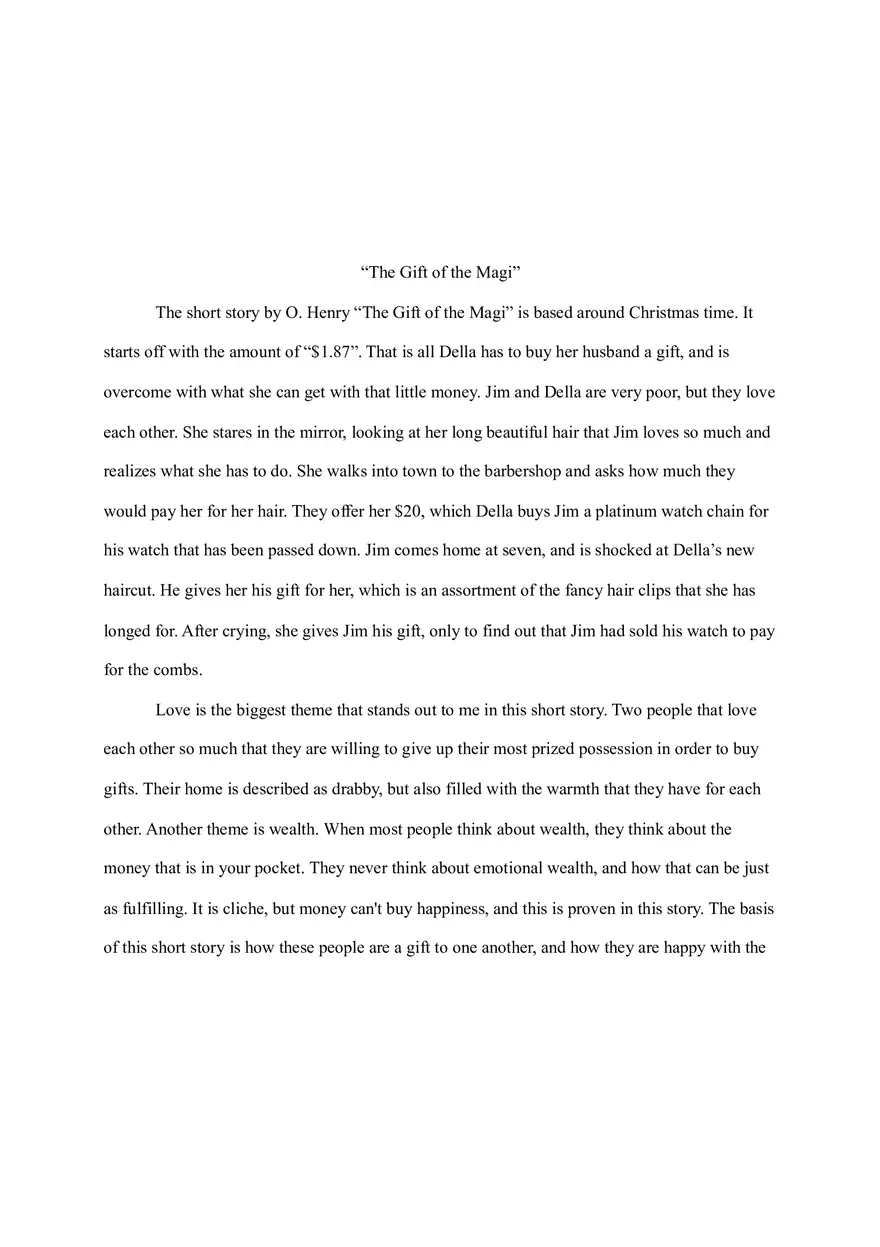 The Gift of the Magi - Page 1