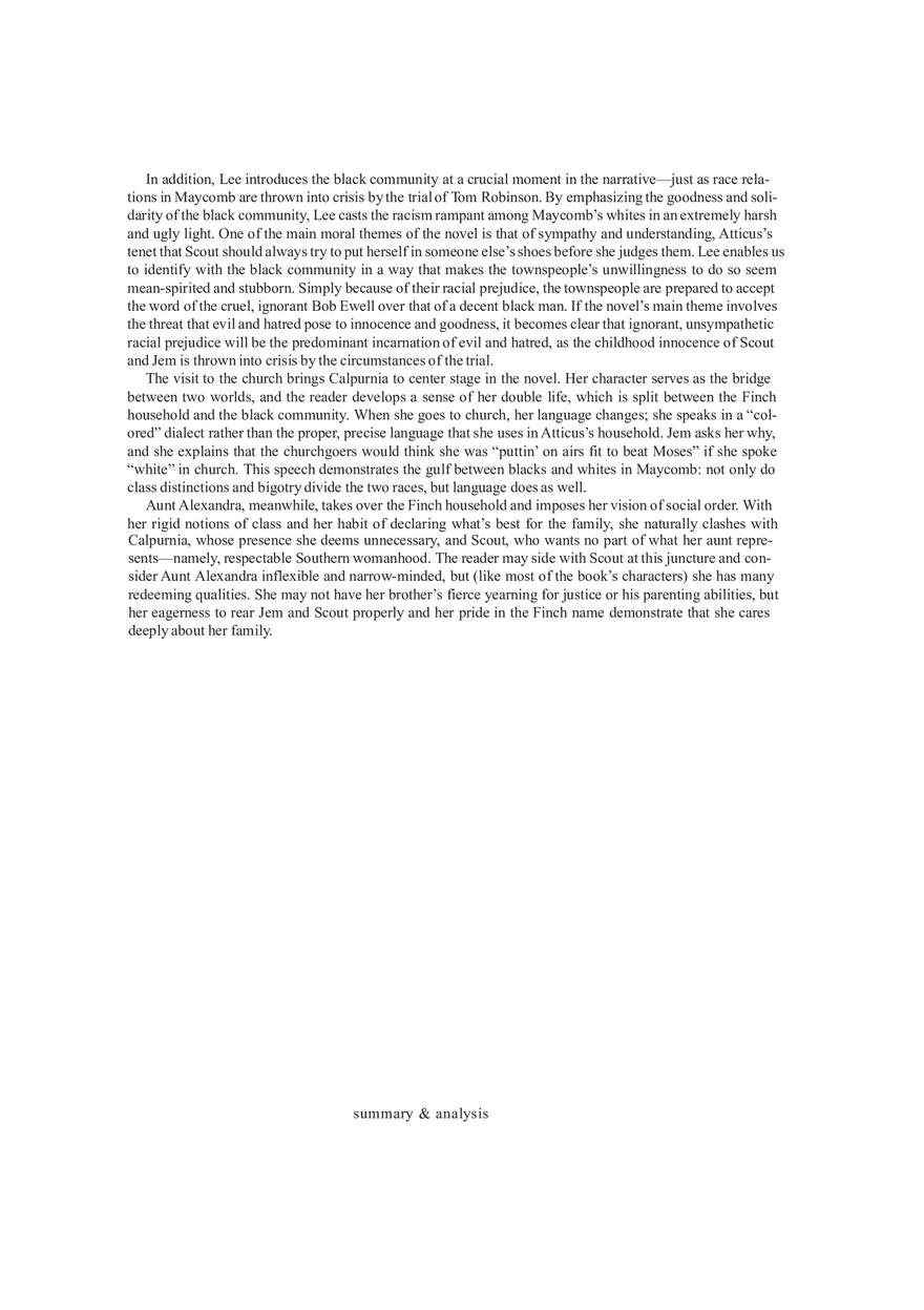 To Kill a Mockingbird Summary & Analysis Ch. 12-13 - Page 2