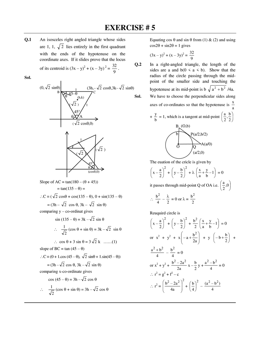 Circle Exercise # 5 - Page 1