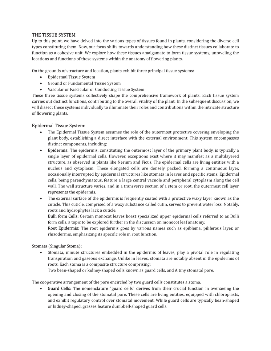 The Tissue System - Page 1
