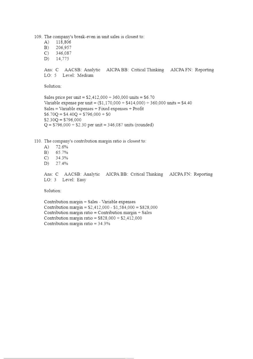 Management Accounting Quiz - Page 10