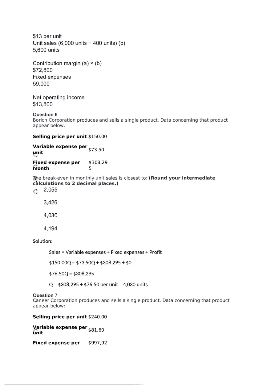 Management Accounting Quiz - Page 5