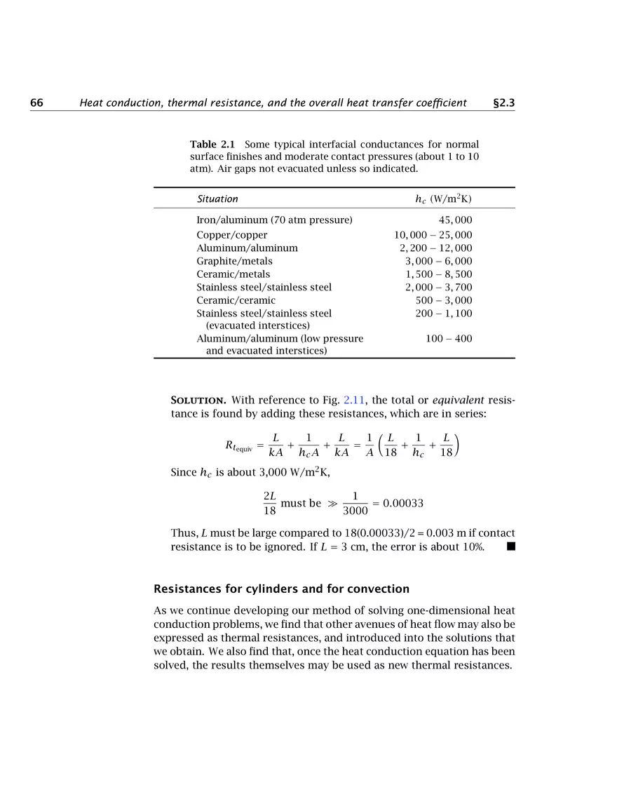 Heat Conduction Concepts, Thermal Resistance, and the Overall Heat Transfer Coefficient - Page 10