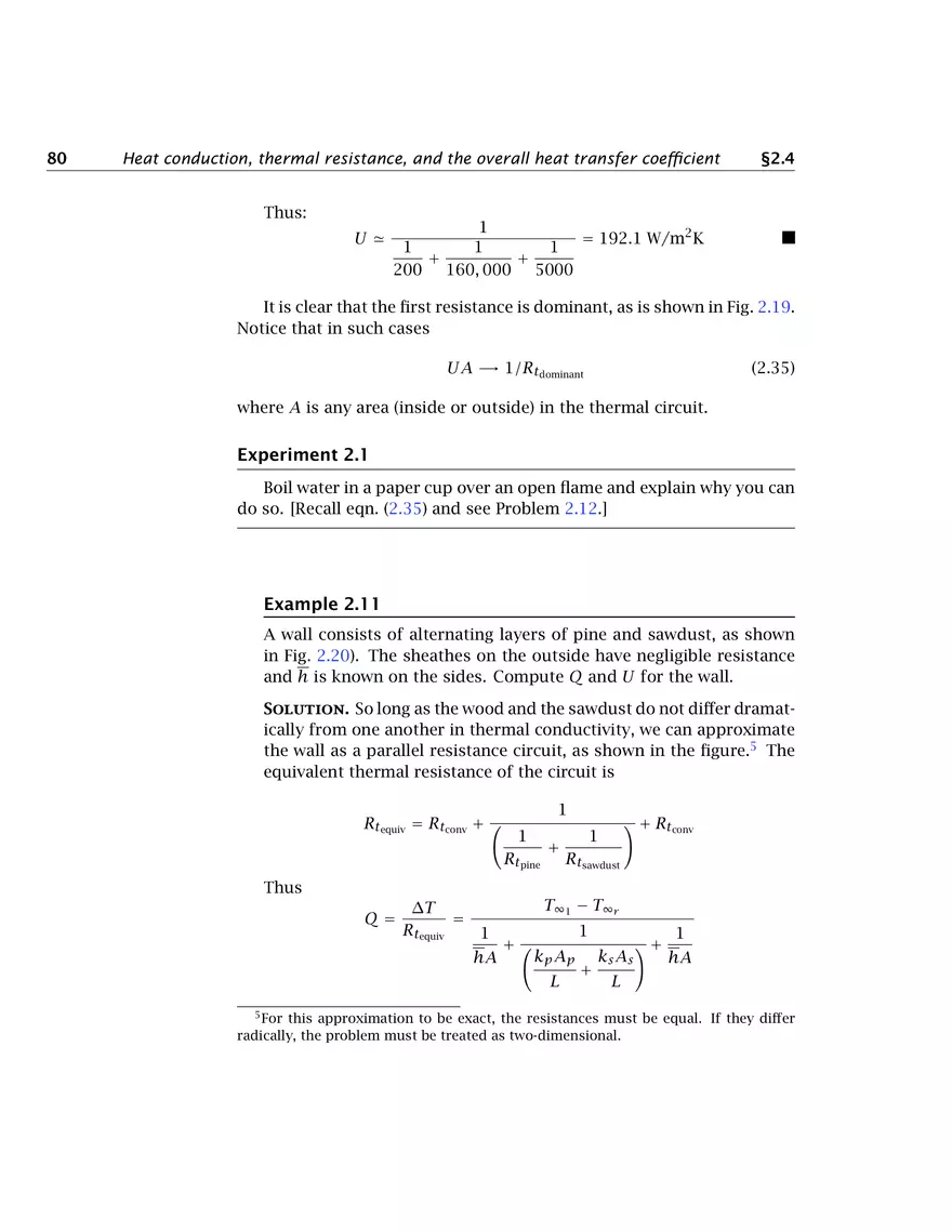 Heat Conduction Concepts, Thermal Resistance, and the Overall Heat Transfer Coefficient - Page 26