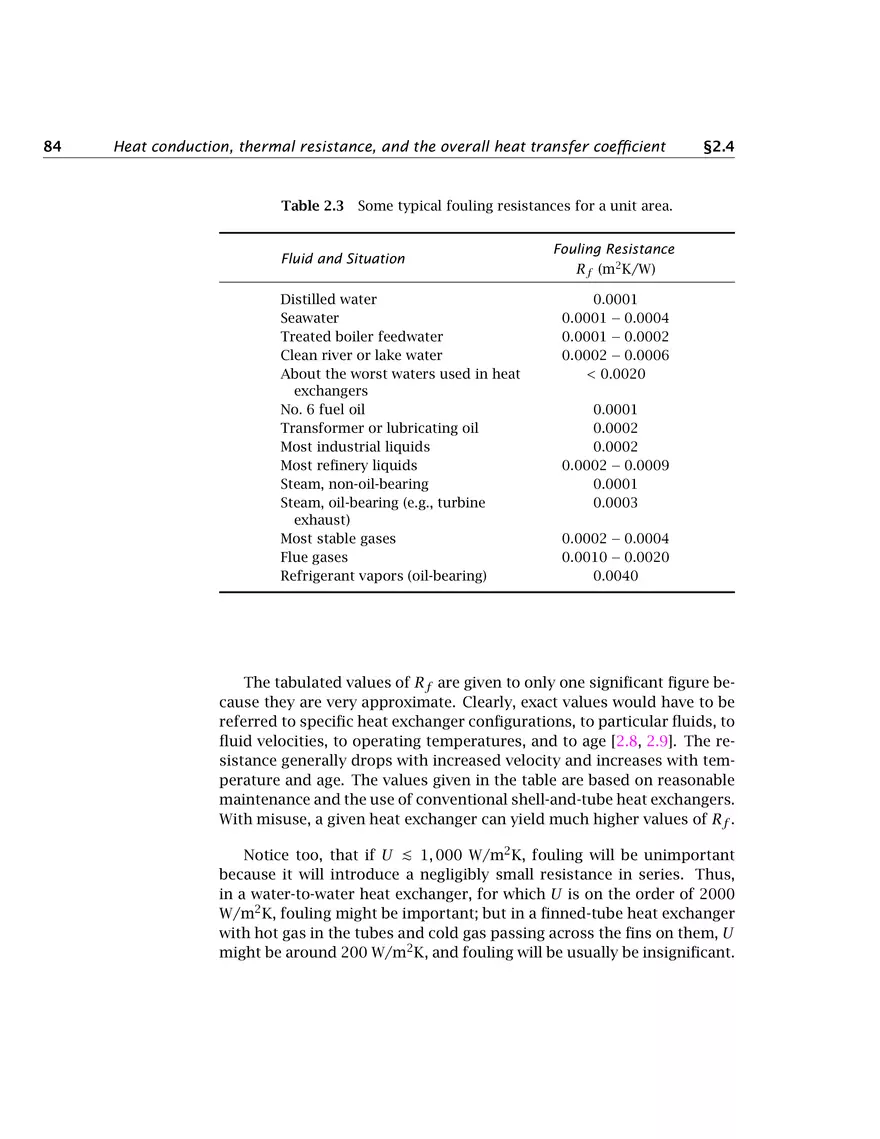 Heat Conduction Concepts, Thermal Resistance, and the Overall Heat Transfer Coefficient - Page 30