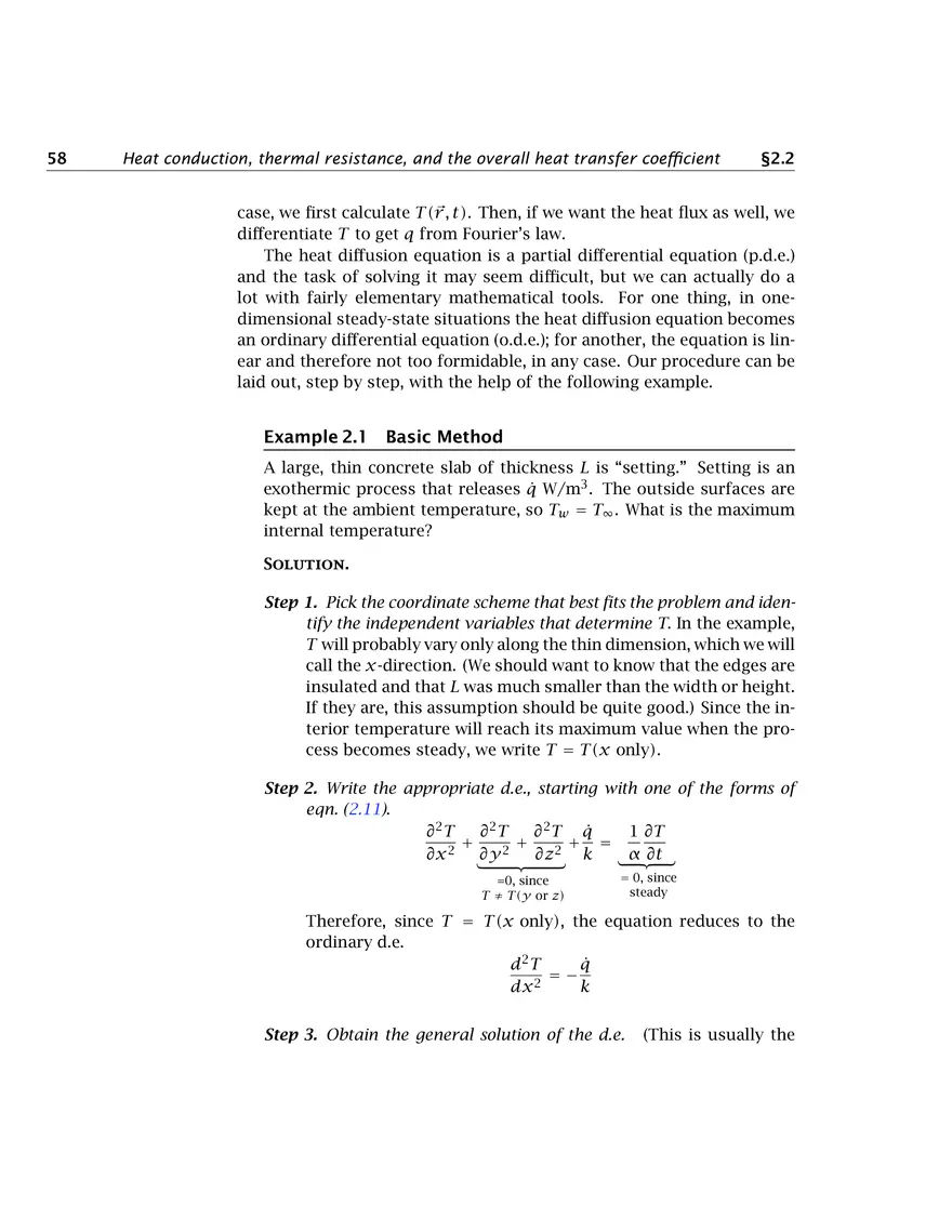 Heat Conduction Concepts, Thermal Resistance, and the Overall Heat Transfer Coefficient - Page 36