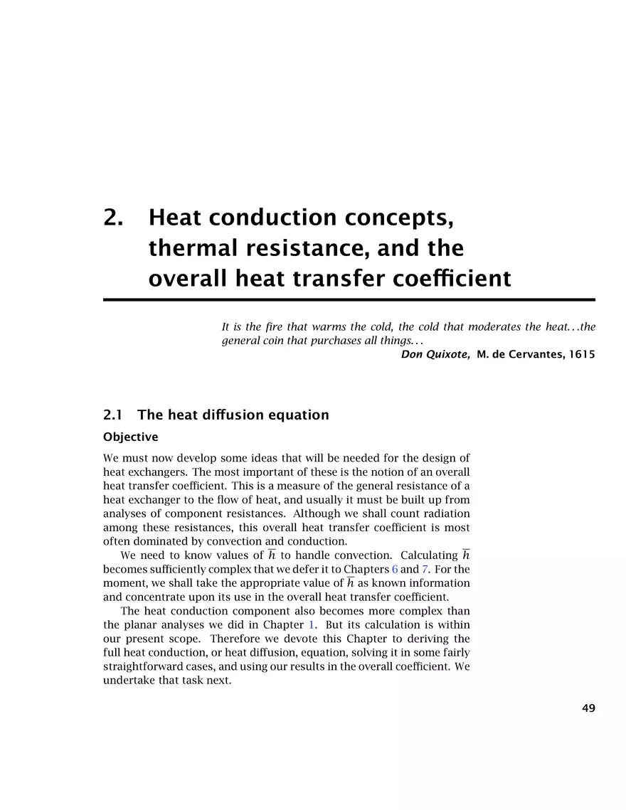 Heat Conduction Concepts, Thermal Resistance, and the Overall Heat Transfer Coefficient - Page 1