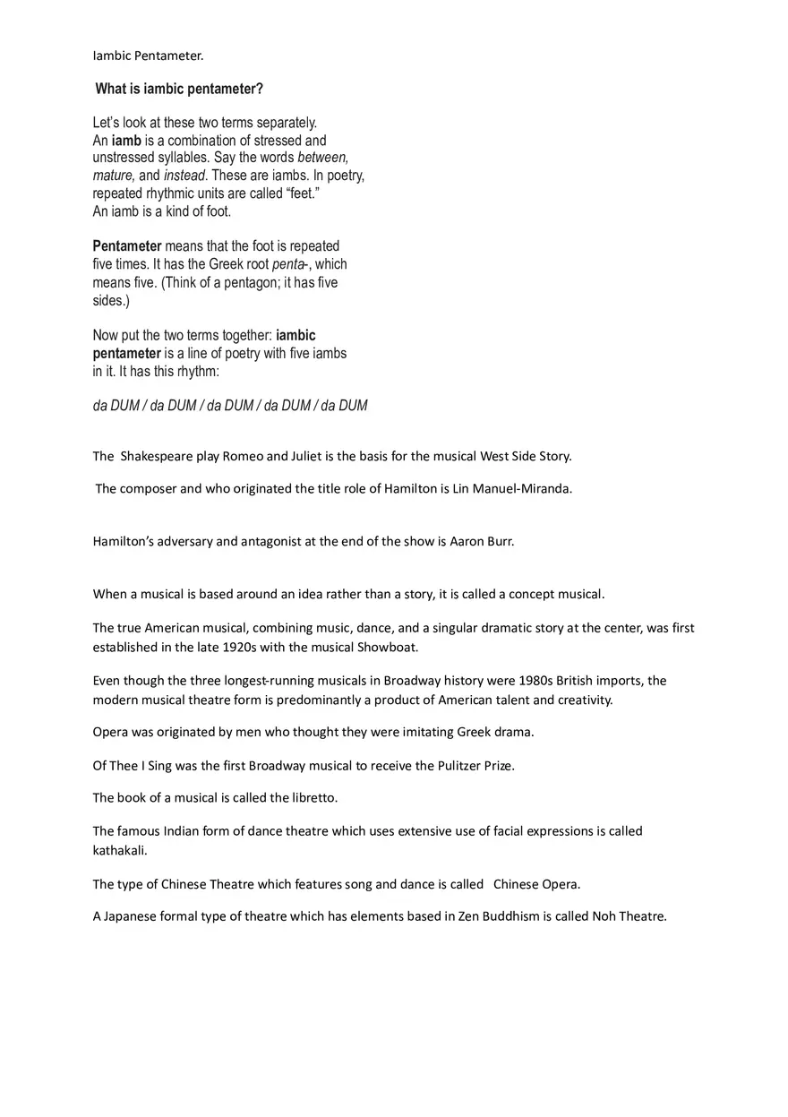 Introduction to Theatre Study Guide Unit 3 Exam - Page 2