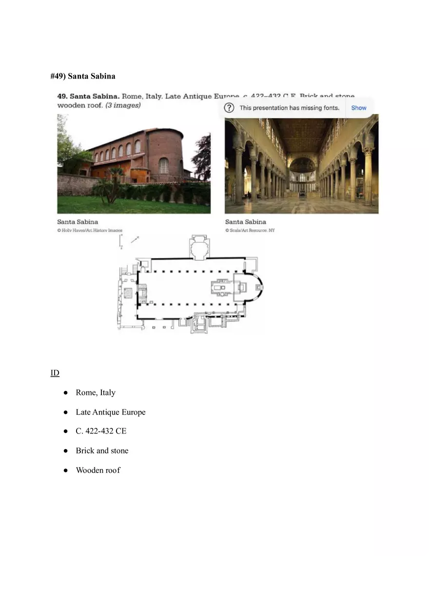 Santa Sabina Art History - Page 1