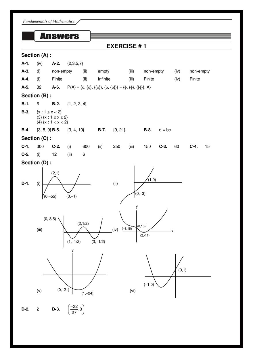 Fundamental of Mathematics Exercise - Page 8