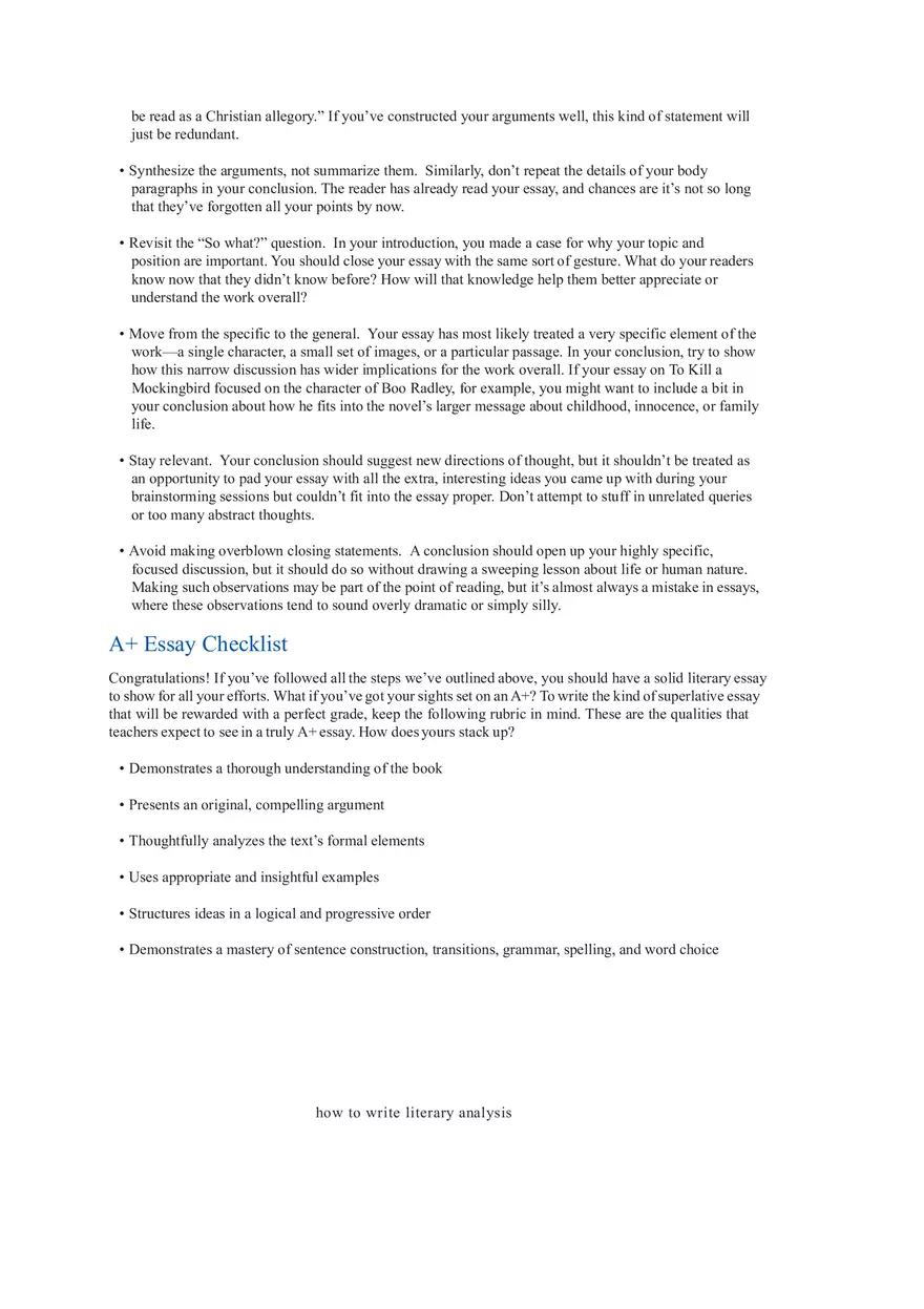 To Kill a Mockingbird How to Write Literary Analysis - Page 7