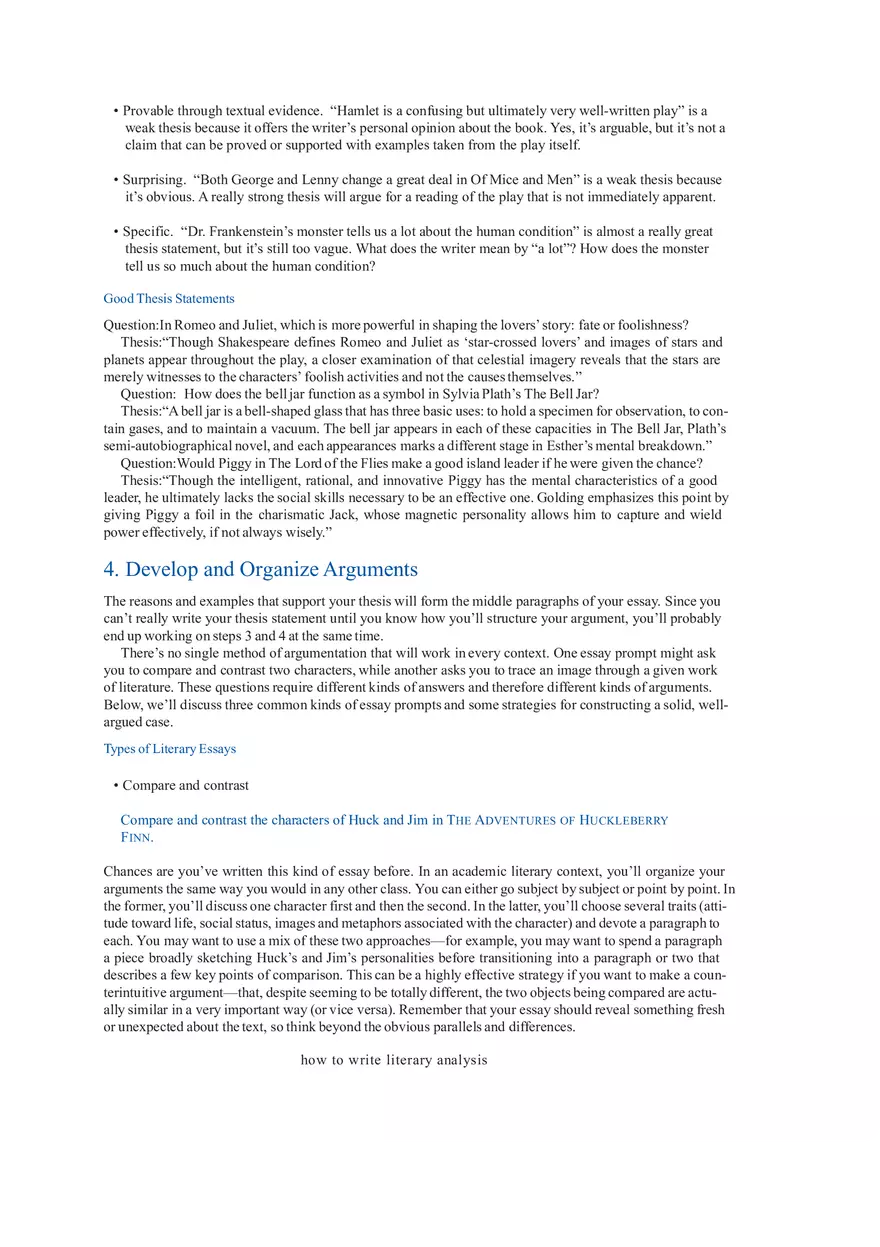To Kill a Mockingbird How to Write Literary Analysis - Page 4