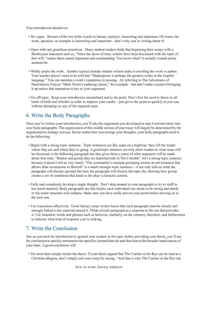 To Kill a Mockingbird How to Write Literary Analysis - Page 6