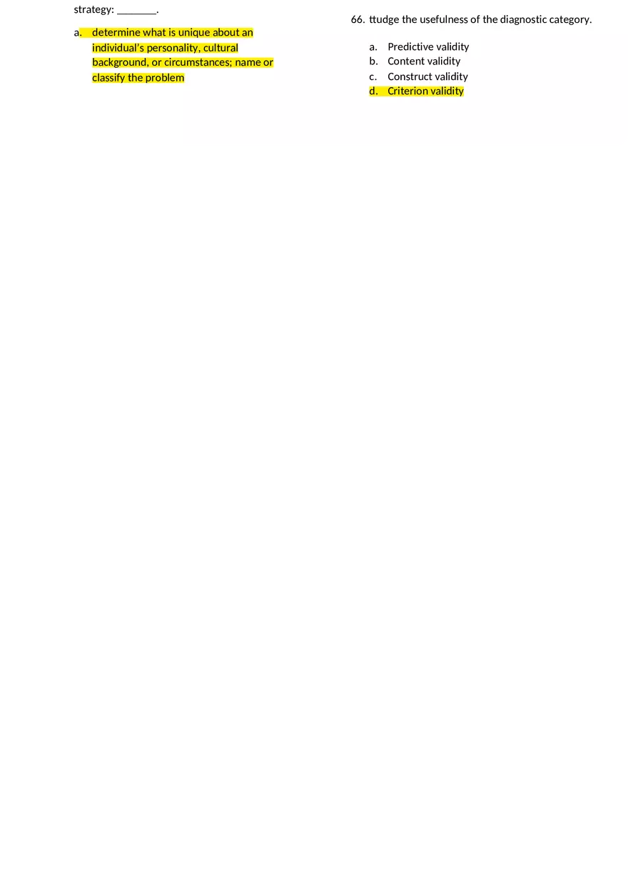 Abnormal Psychology Practice Test - Page 17