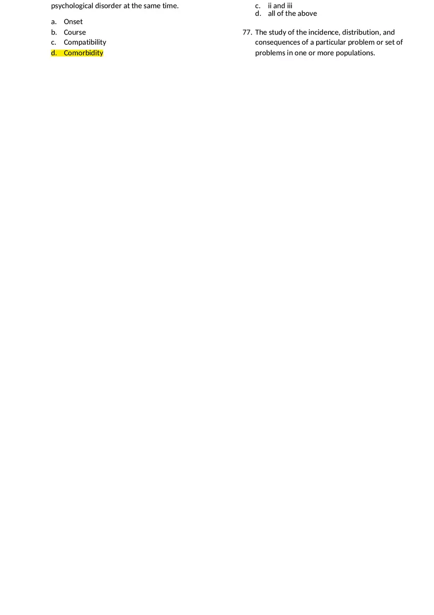 Abnormal Psychology Practice Test - Page 4