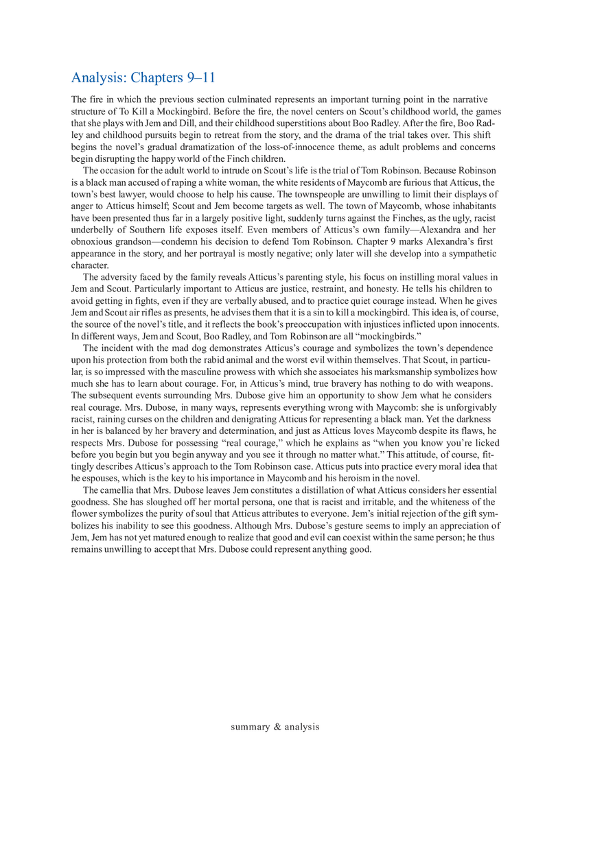 To Kill a Mockingbird Summary & Analysis Ch. 9-11 - Page 2