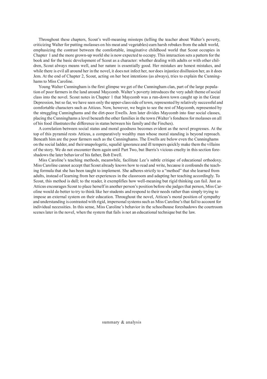 To Kill a Mockingbird Summary & Analysis Ch. 2-3 - Page 2