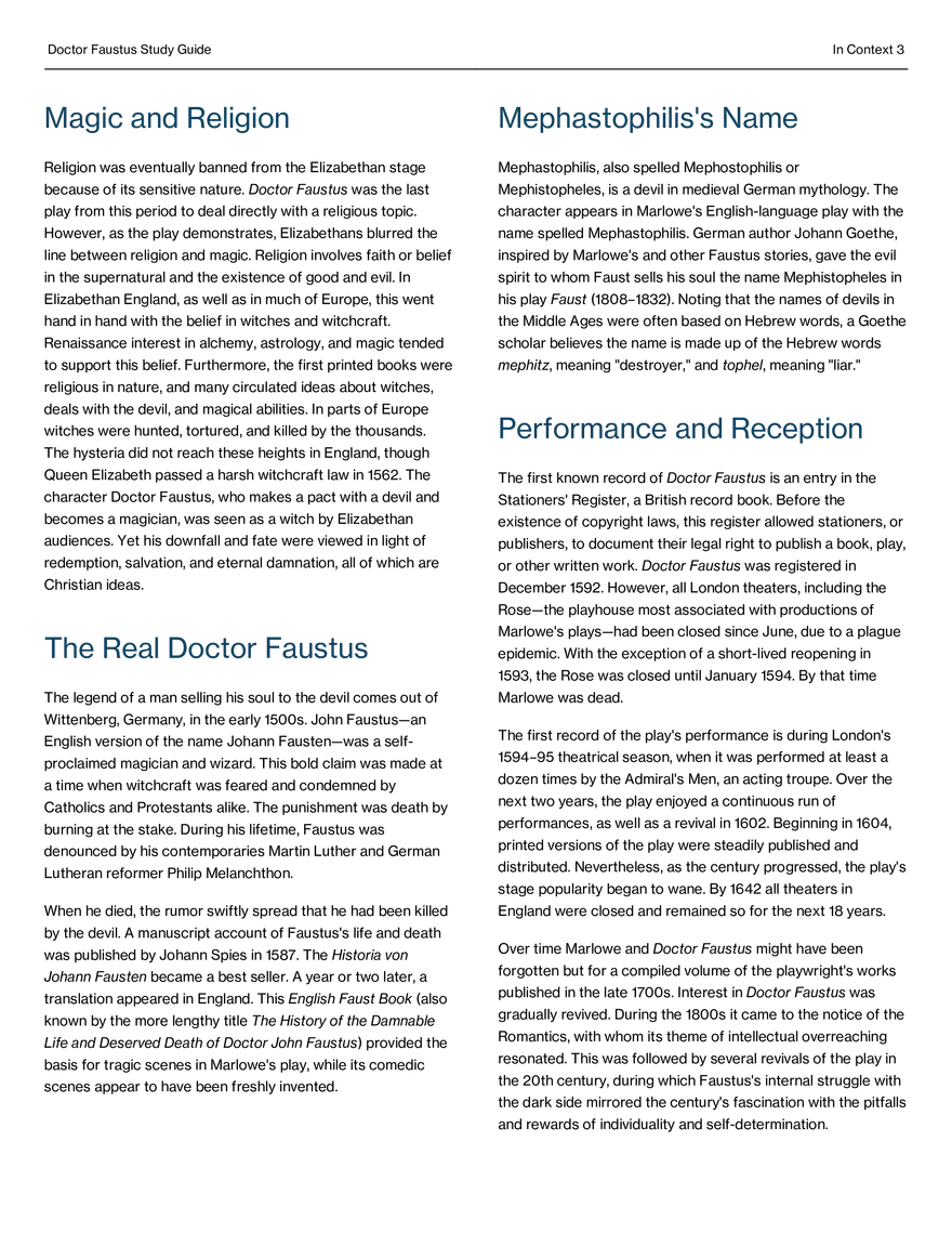 Doctor Faustus Study Guide - Page 13