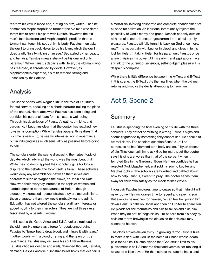Doctor Faustus Study Guide - Page 20