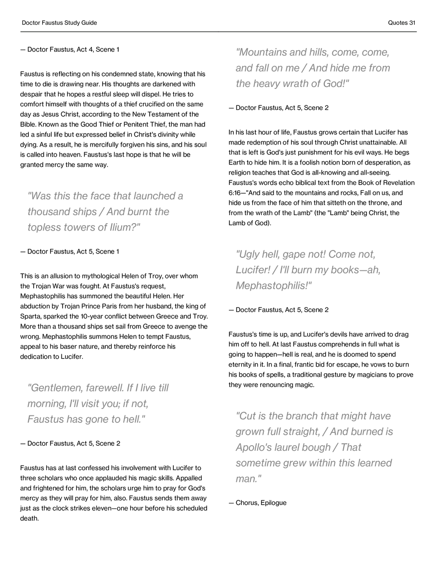 Doctor Faustus Study Guide - Page 25