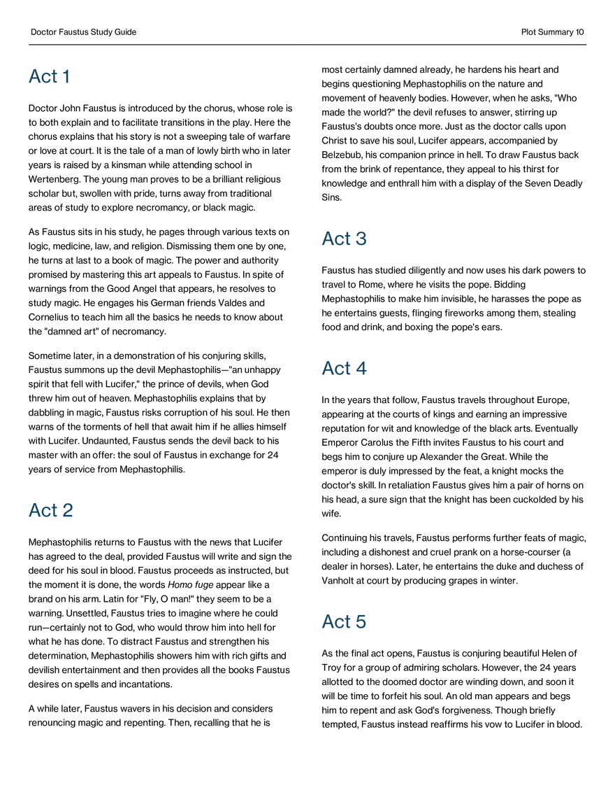 Doctor Faustus Study Guide - Page 36