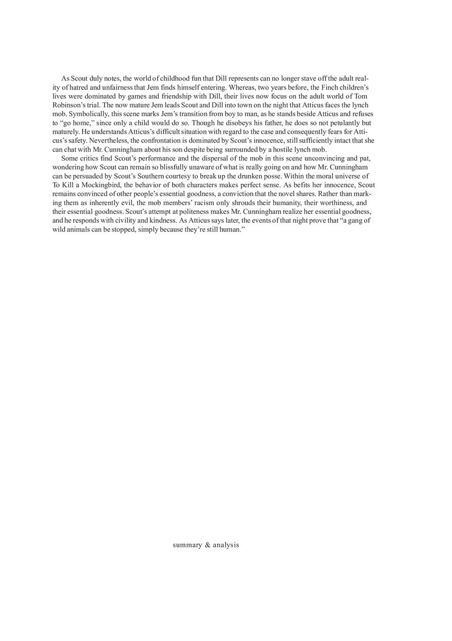 To Kill a Mockingbird Summary & Analysis Ch. 14-15 - Page 2