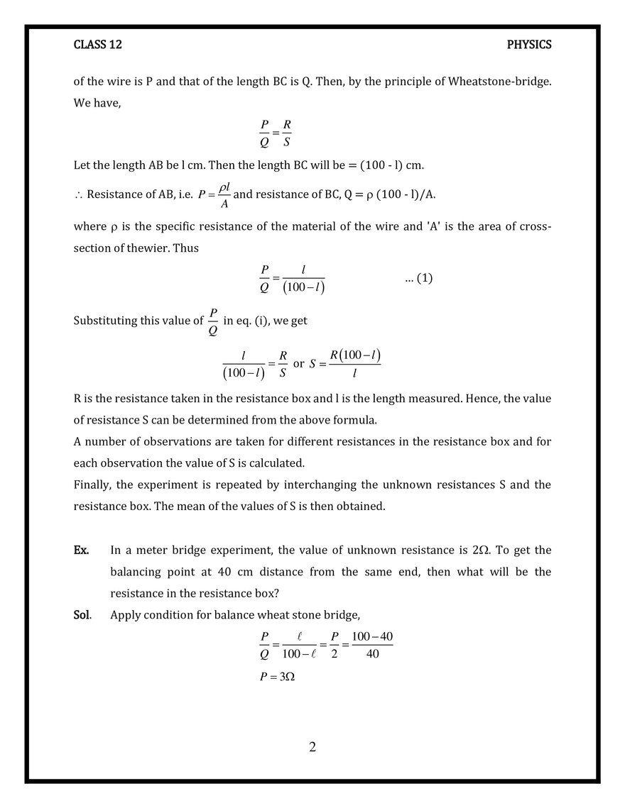 Current Electricity Meter Bridge - Page 2