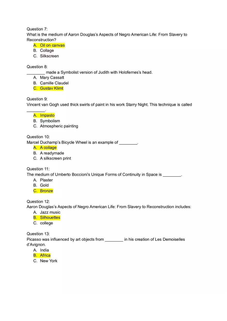 History Impressionism Answers - Page 2