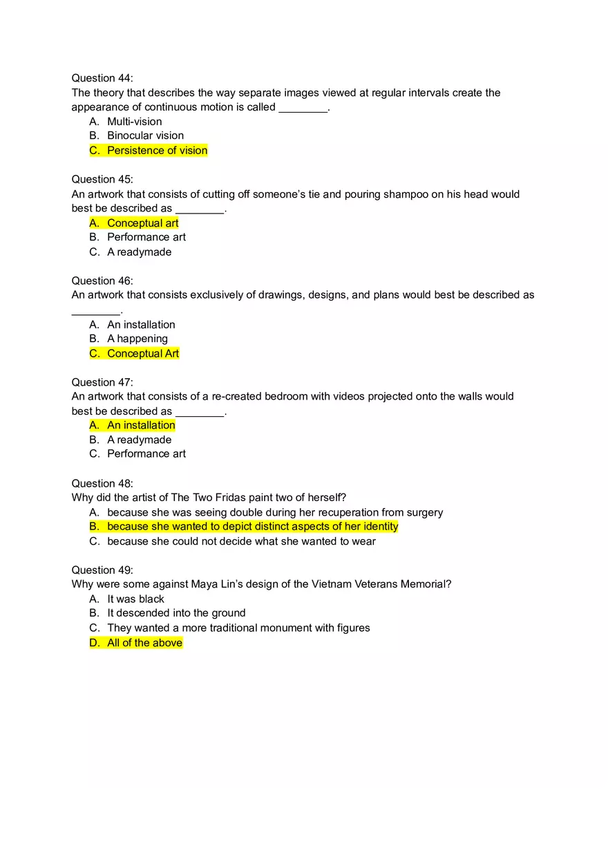 History Impressionism Answers - Page 6